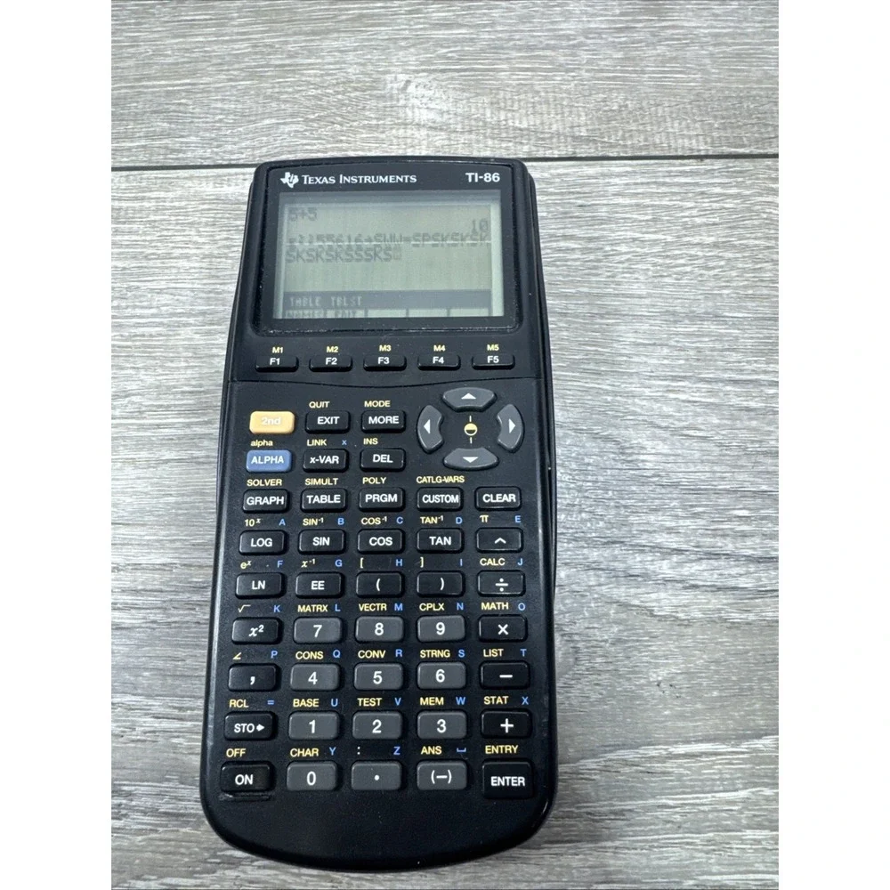 Texas Instruments TI-86 Graphing Calculator w/ Cover - Tested Working